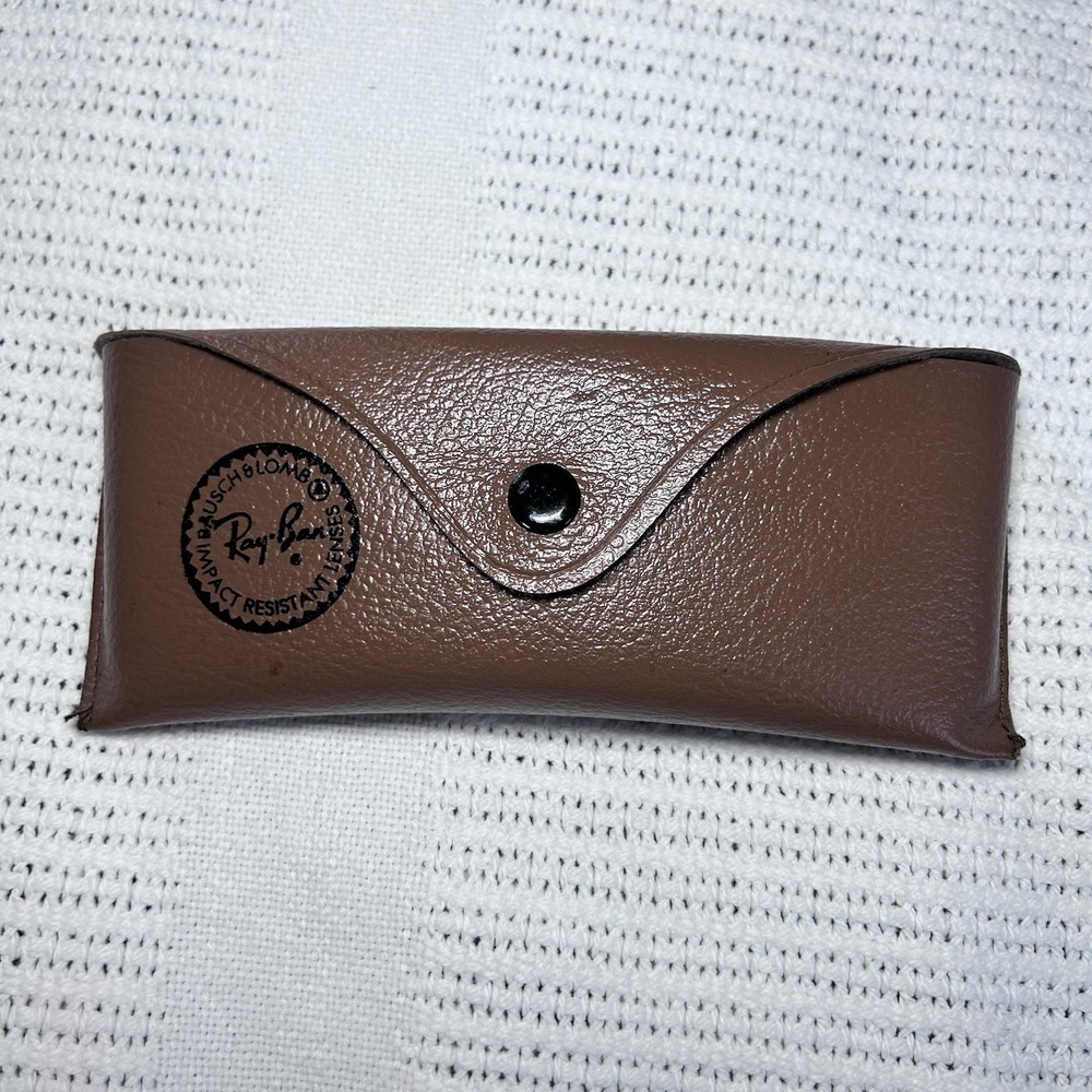 Vintage Ray-Ban Bausch & Lomb Leather Sunglasses Brown Hard Case Only